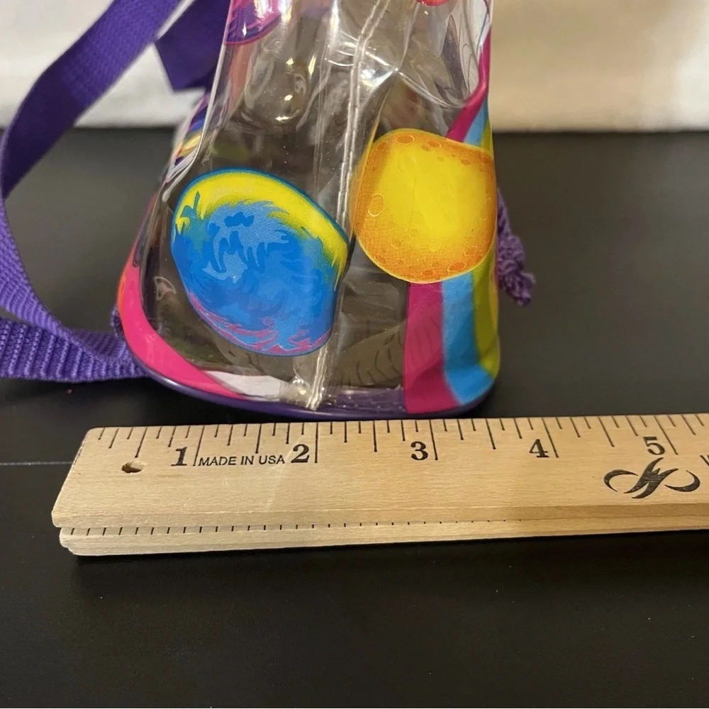 Lisa Frank Vintage 90s Zorbit & Zoomer Rainbow Alien Clear Mini Backpack